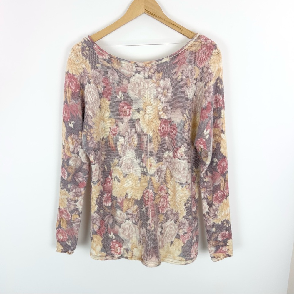 Free People Flower Bomb Distressed Floral Sweater‎ - Picture 4 of 6